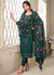 Dark Green Floral Embroidery Traditional Salwar Kameez