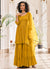 Mustard Yellow Traditional Embroidered Designer Gharara Suit