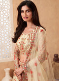 Off White Embroidered Designer Weddinng Lehenga Choli In Canada