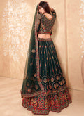 Green Embroidered Designer Weddinng Lehenga Choli In Australia