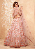 Peach Designer Weddinng Lehenga Choli In UK