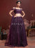 Purple Sequence Embroidered Traditional Wedding Lehenga Choli