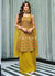Mustard Yellow Embroidered Georgette Sharara Suit
