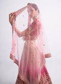 Buy Wedding Lehenga - Pink Shaded Heavy Embroidered Designer Wedding Lehenga Choli