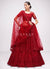 Bridal Red Sequence Embroidered Wedding Lehenga Choli