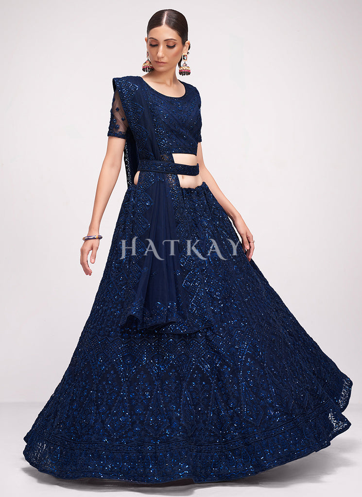 Buy Cobalt Blue Lehenga Choli