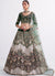 Green Ombré Zarkan Embroidery Wedding Lehenga Choli