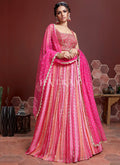 Pink Embroidered Traditional Wedding Lehenga Choli