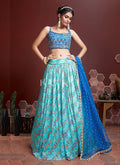 Blue Embroidered Traditional Wedding Lehenga Choli