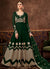 Dark Green Embroidered Georgette Anarkali Pant Suit