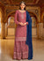 Pink Georgette Gotapatti Palazzo Suit