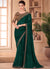 Green Sequence Embroidery Traditional Wedding Saree