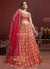 Crimson Red Embroidered Traditional Wedding Lehenga Choli