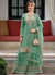 Mint Green Embroidery Festive Sharara Style Suit