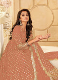 Peach Anarkali Suit In Australia