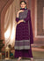 Purple Sequence Embroidery Festive Palazzo Style Suit
