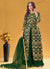 Green Golden Embroidered Slit Style Palazzo Suit