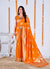 Orange Zari Embellished Banarasi Silk Saree 