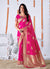 Pink Embellished Banarasi Silk Saree