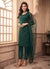 Dark Green Embroidered Pakistani Pant Style Suit