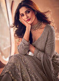 Grey  Anarkali Lehenga In USA