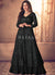 Buy Anarkali Lehenga - Black Traditional Sequence Embroidered Wedding Anarkali Lehenga Style Suit