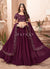 Wine Sequence Embroidered Traditional Georgette Lehenga Choli