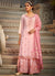 Soft Pink Embroidered Designer Palazzo Suit