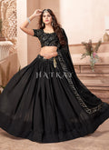 Black Sequence Embroidered Traditional Georgette Lehenga Choli