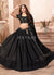 Black Sequence Embroidered Traditional Georgette Lehenga Choli