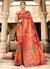 Red Embroidered Banarasi Silk Saree
