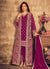 Rani Pink Traditional Embroidered Jacket Style Pant Suit