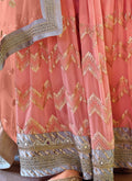 Peach And Grey Sharara Suit In Australia