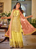 Yellow And Peach Sharara Suit In Germany