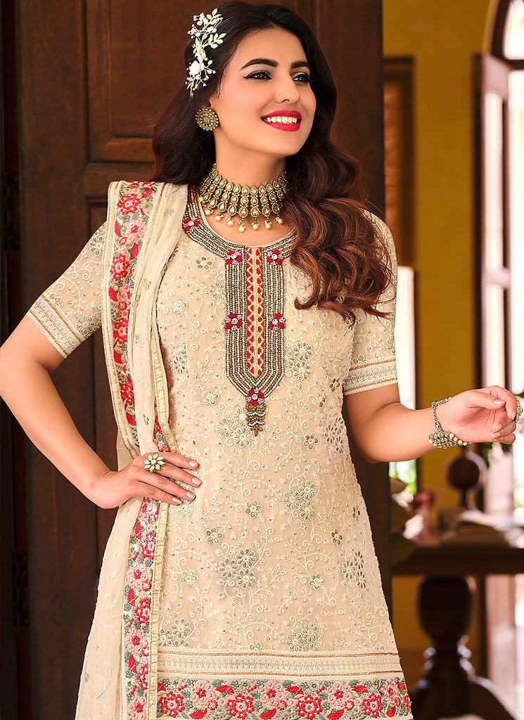 Off White Sharara Suit In Canada