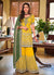 Yellow And Green Golden Embroidered Wedding Sharara Suit