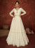 Off White Lucknowi Embroidered Anarkali Suit