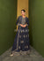 Navy Blue Traditional Embroidered Anarkali Palazzo Suit
