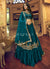 Turquoise Zari And Sequence Embroidered Silk Lehenga Choli