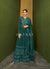 Sage Green Traditional Embroidered Anarkali Palazzo Suit