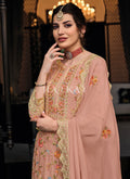 Peach Indian Palazzo Suit