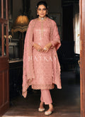 Blush Pink Embroidered Traditional Pant Style Salwar Suit