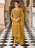 Mustard Yellow Multi Embroidered Pakistani Pant Style Suit