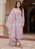 Lilac Purple Multi Embroidered Traditional Salwar Kameez