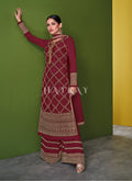 Buy Red Palazzo Suit