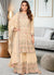 Latest Eid Collection - Beige Cream Multi Embroidery Traditional Gharara Suit