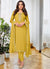 Yellow Embroidery Traditional Pant Suit