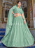 Sea Green Sequence Embroidery Wedding Lehenga Choli