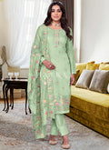 Green Floral Embroidery Pakistani Salwar Kameez