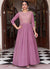 Lavender Sequence Embroidery Anarkali Gown